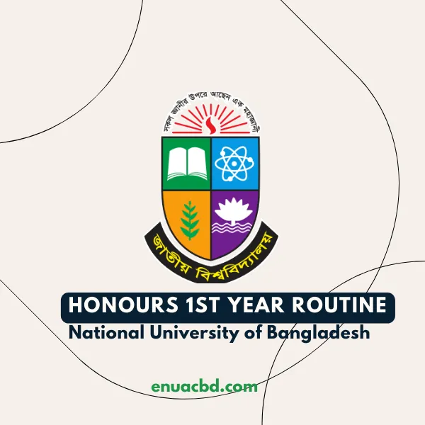 Honours 1st Year Exam Routine 2025-26 of National University