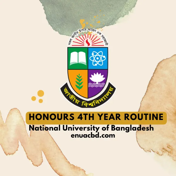 Honours 4th Year Exam Routine 2026 - NU Final Year Schedule