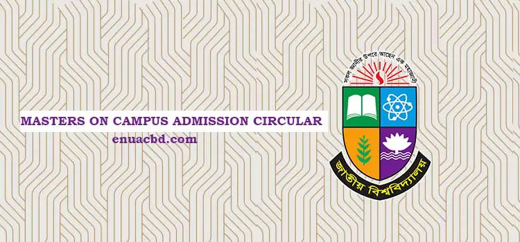 Masters On Campus Admission 2026 Notices