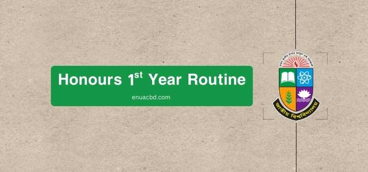 Honours 1st Year Exam Routine 2026