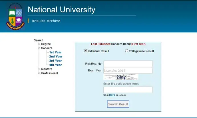 How to Check Honours First Year Results 2026 Online
