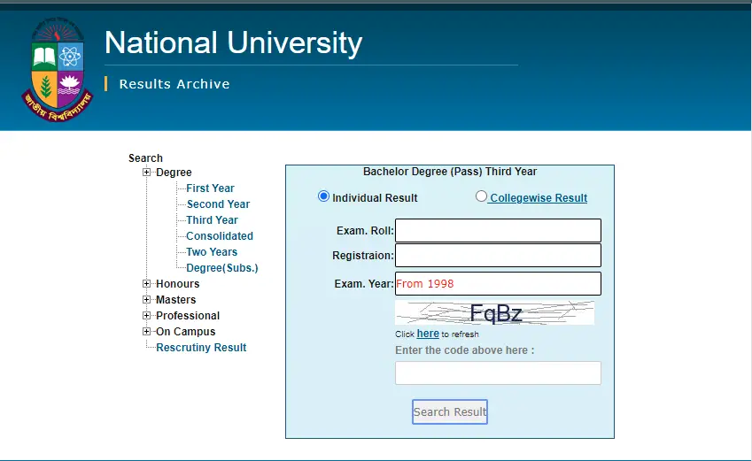 How to Check Nu Degree 3rd Year Results Online