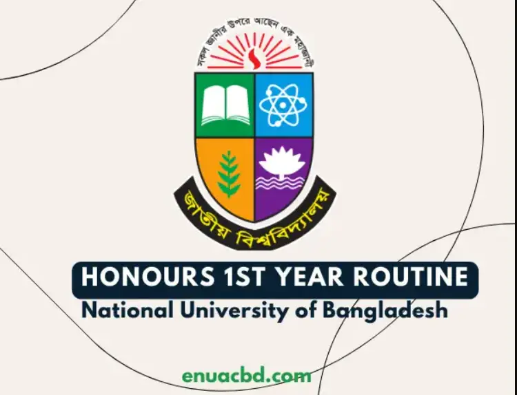 Honours 1st Year Exam Routine  of National Univeristy